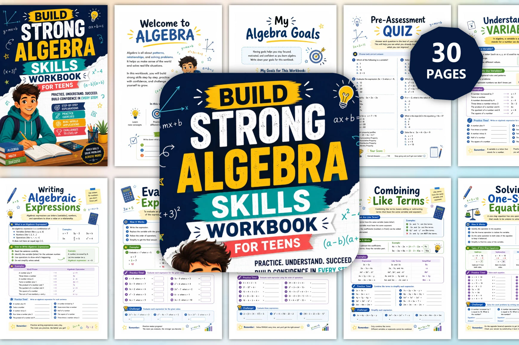 Build Strong Algebra Skills Workbook