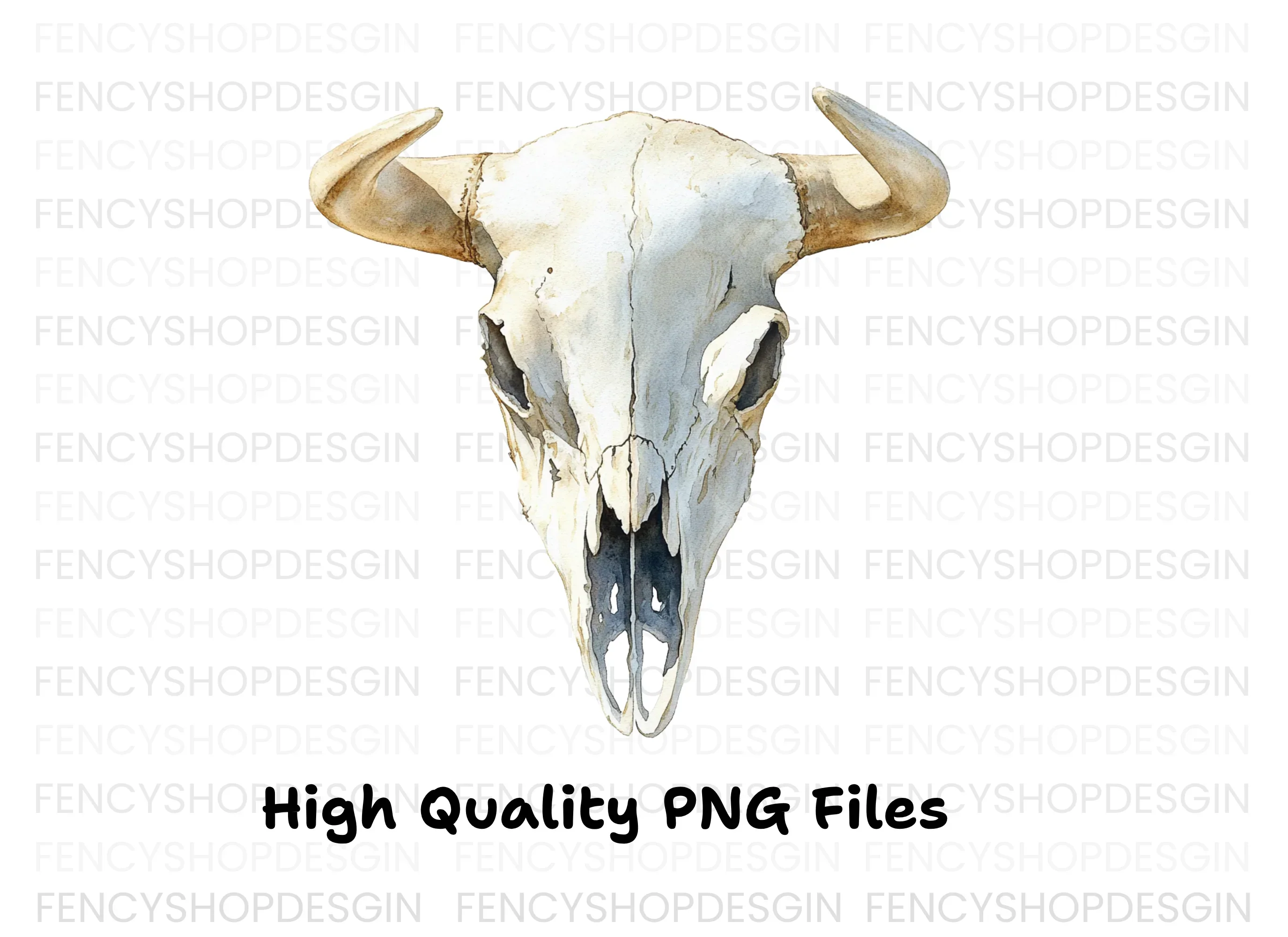 Bull Skull Clipart Bundle - Image 3