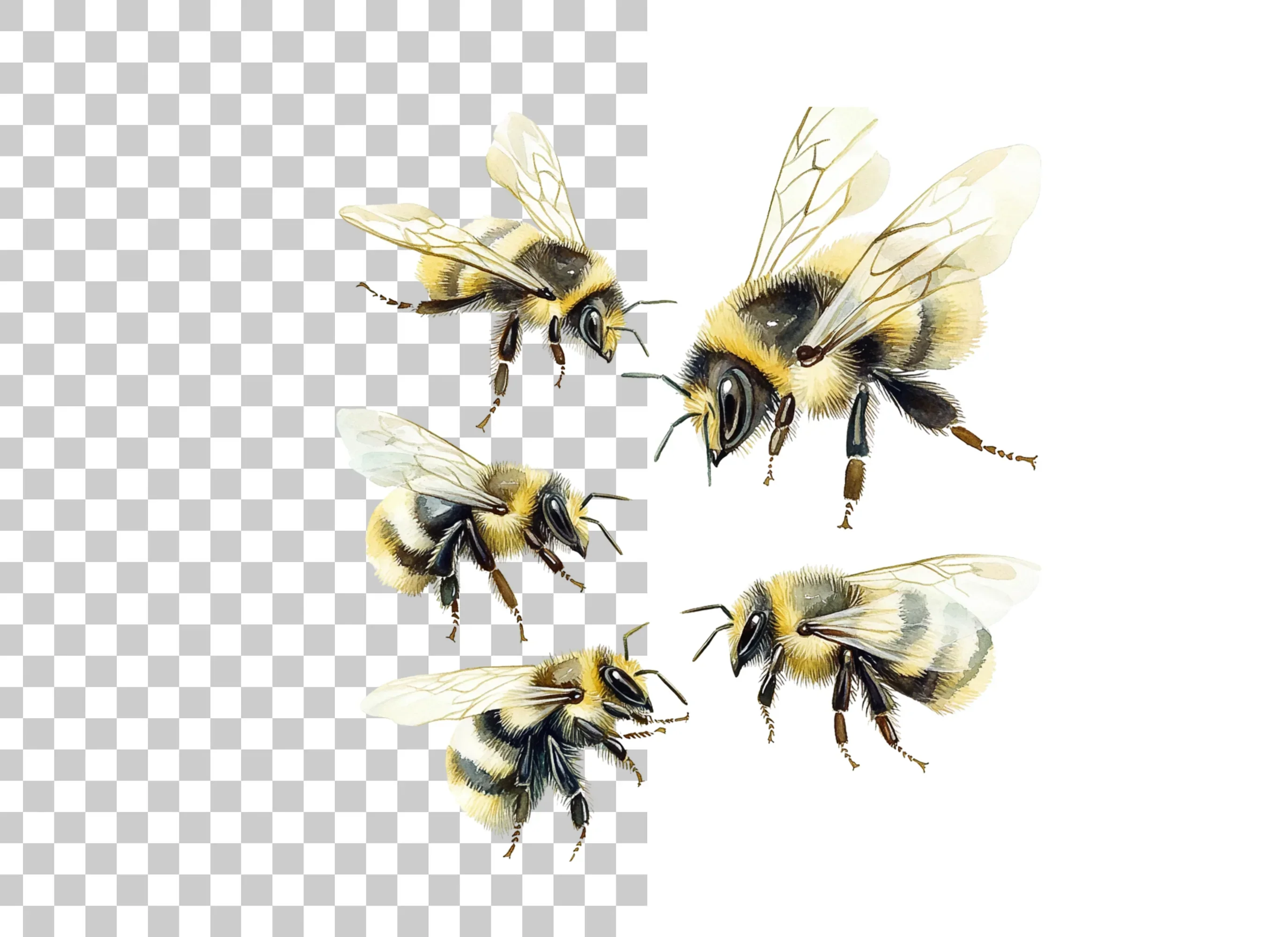 Bumblebee Clipart Bundle - Image 3