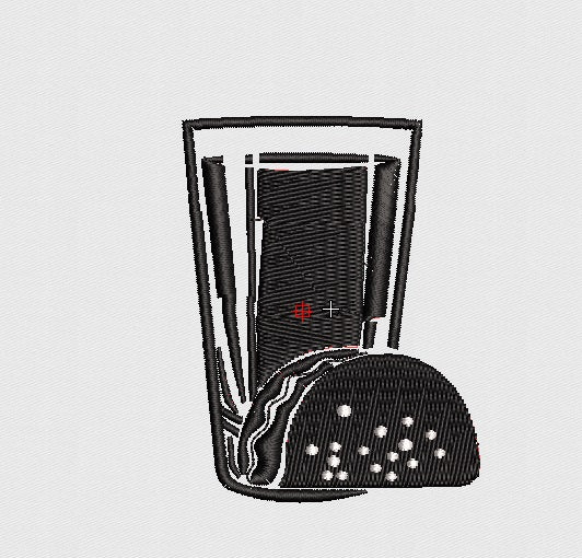 Burger Embroidery Design