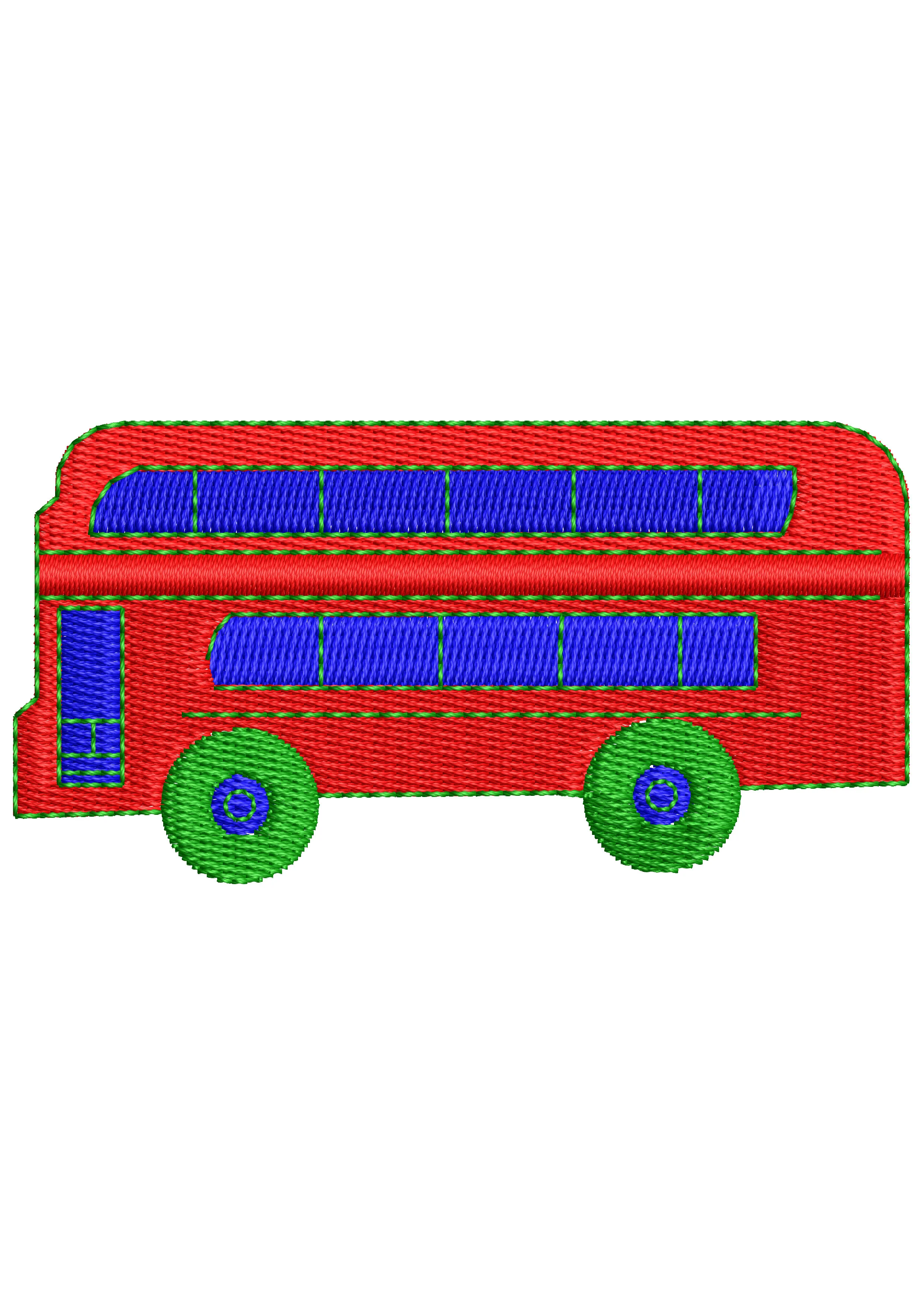 Bus Embroidery Design