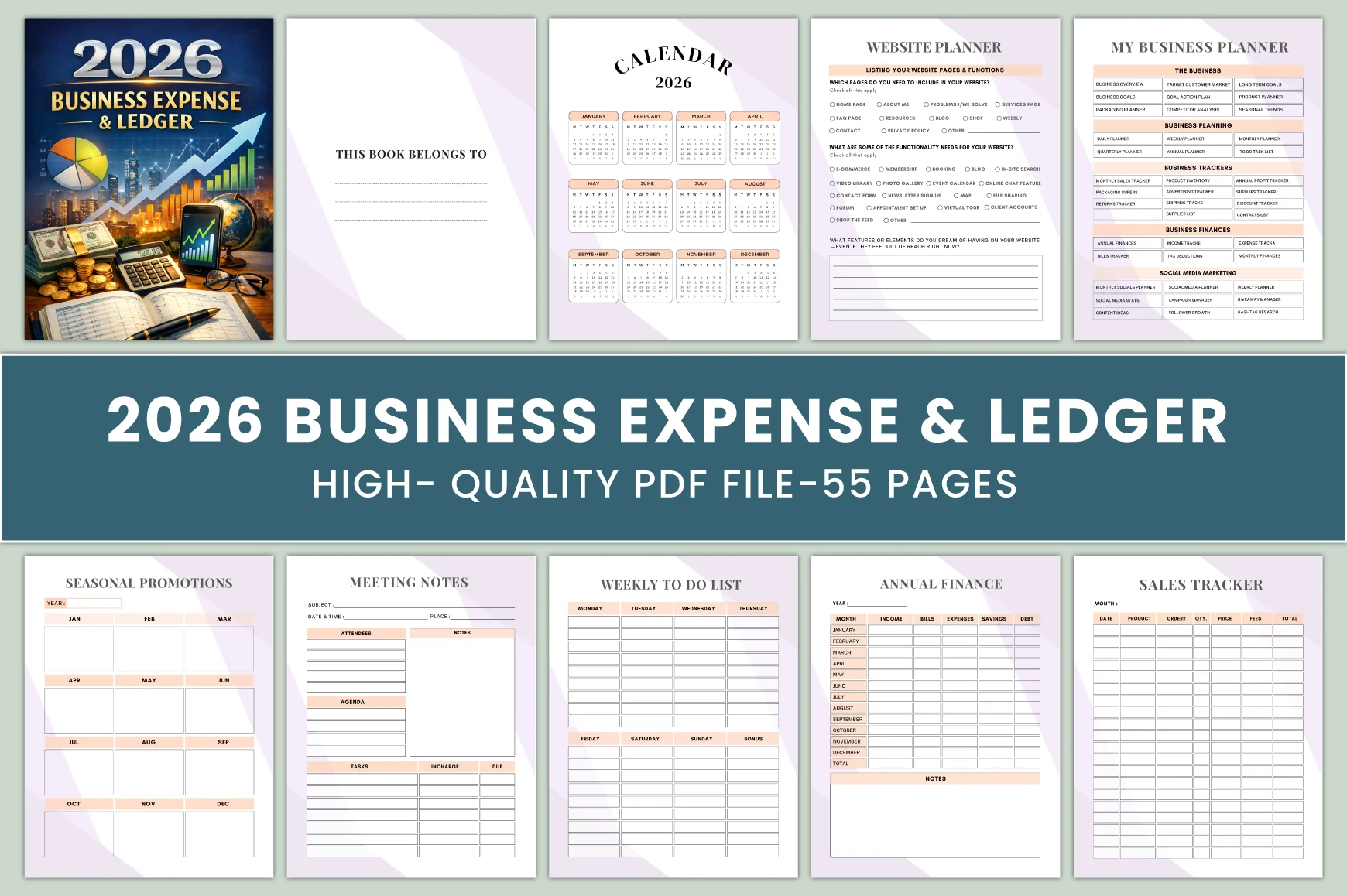Business Expense Ledger Planner
