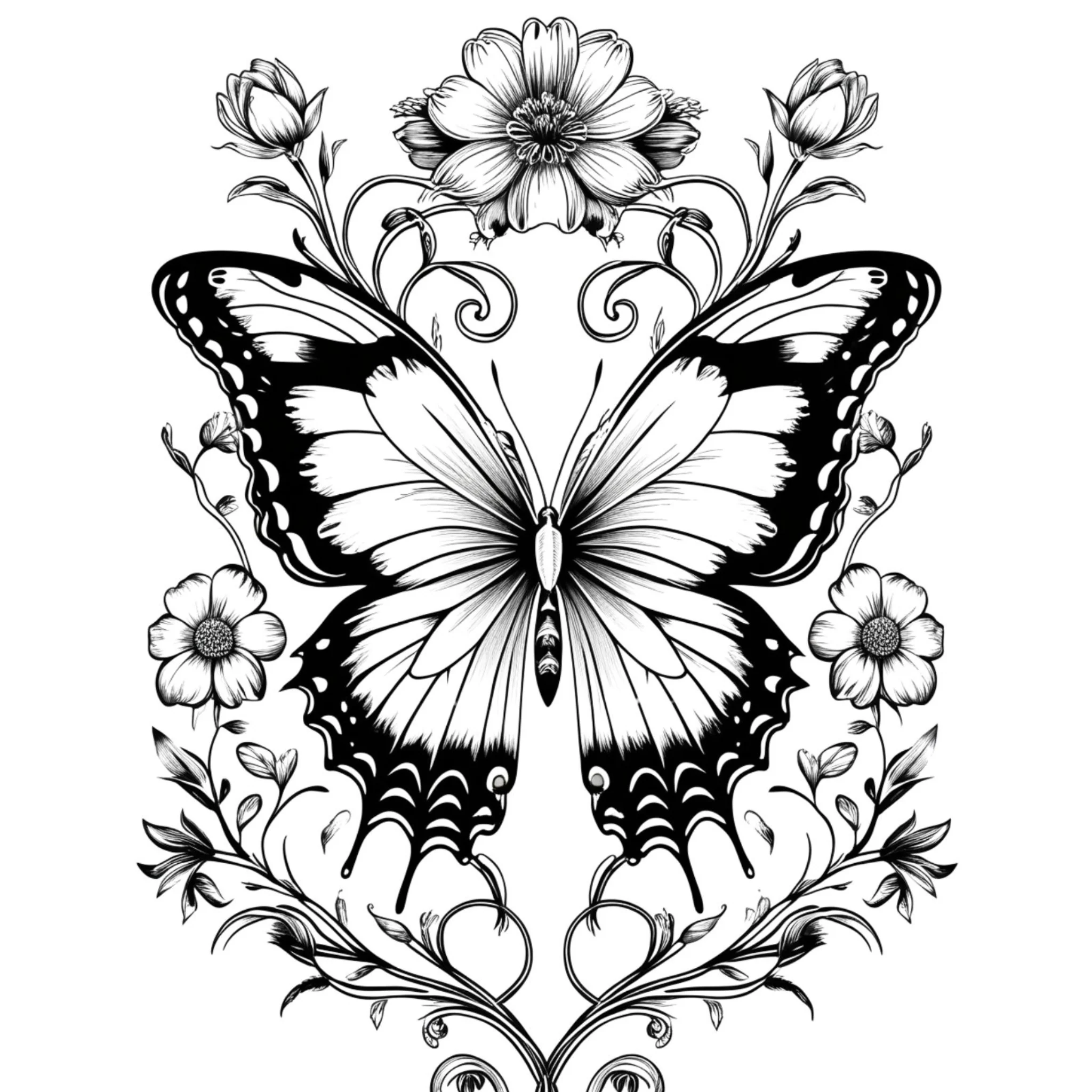 Butterfly Coloring Pages - Image 4