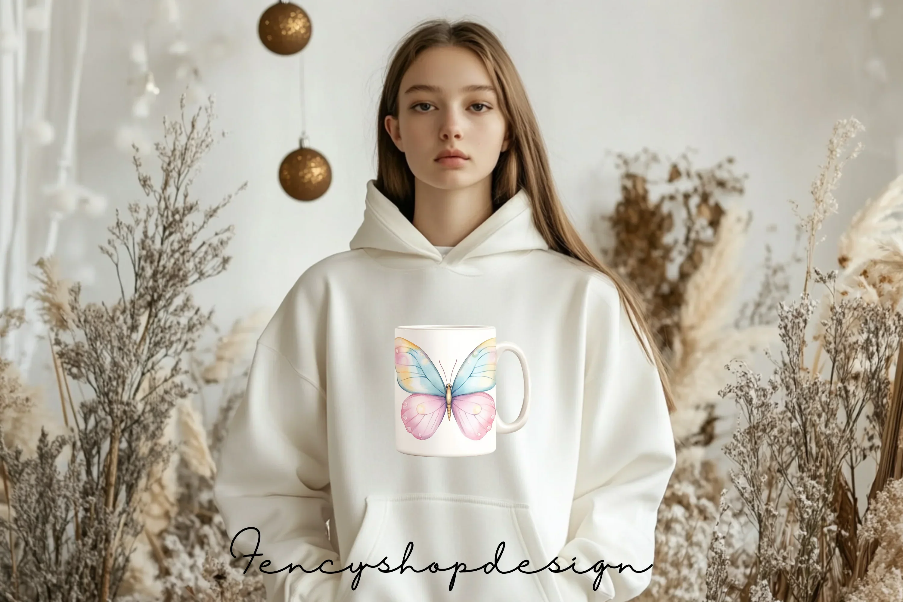 Butterfly Mugs Clipart Bundle - Image 4