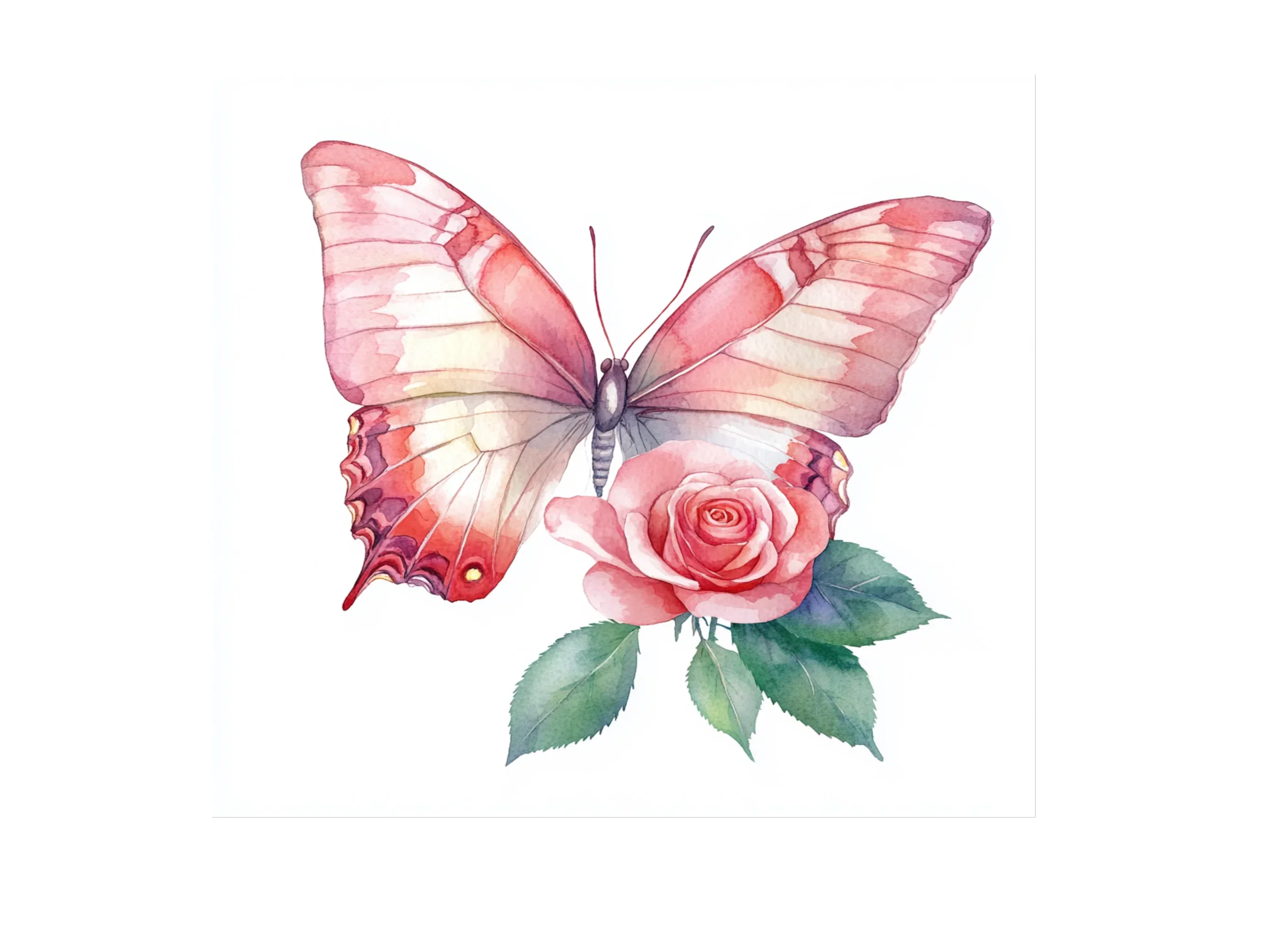 Butterfly Rose Clipart Bundle - Image 3