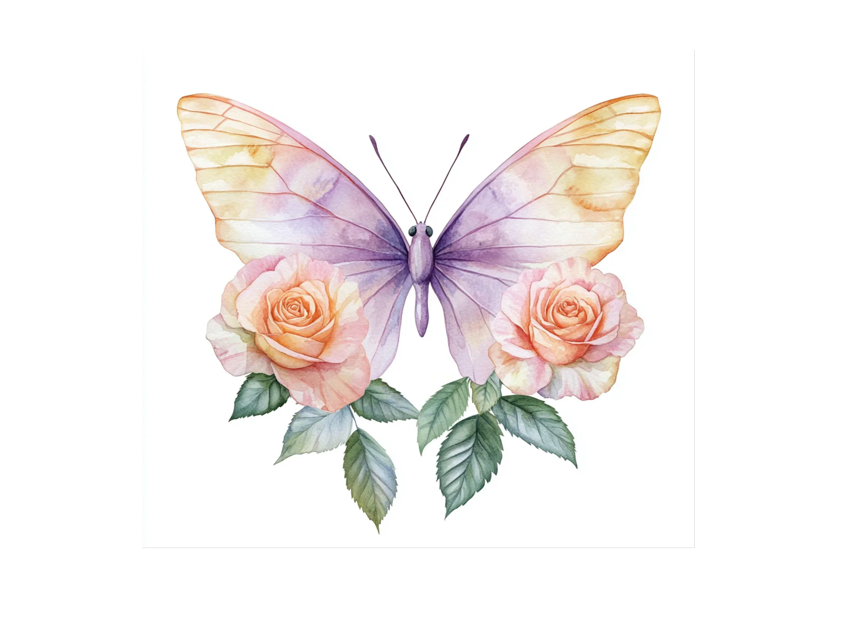 Butterfly Rose Clipart Bundle - Image 3