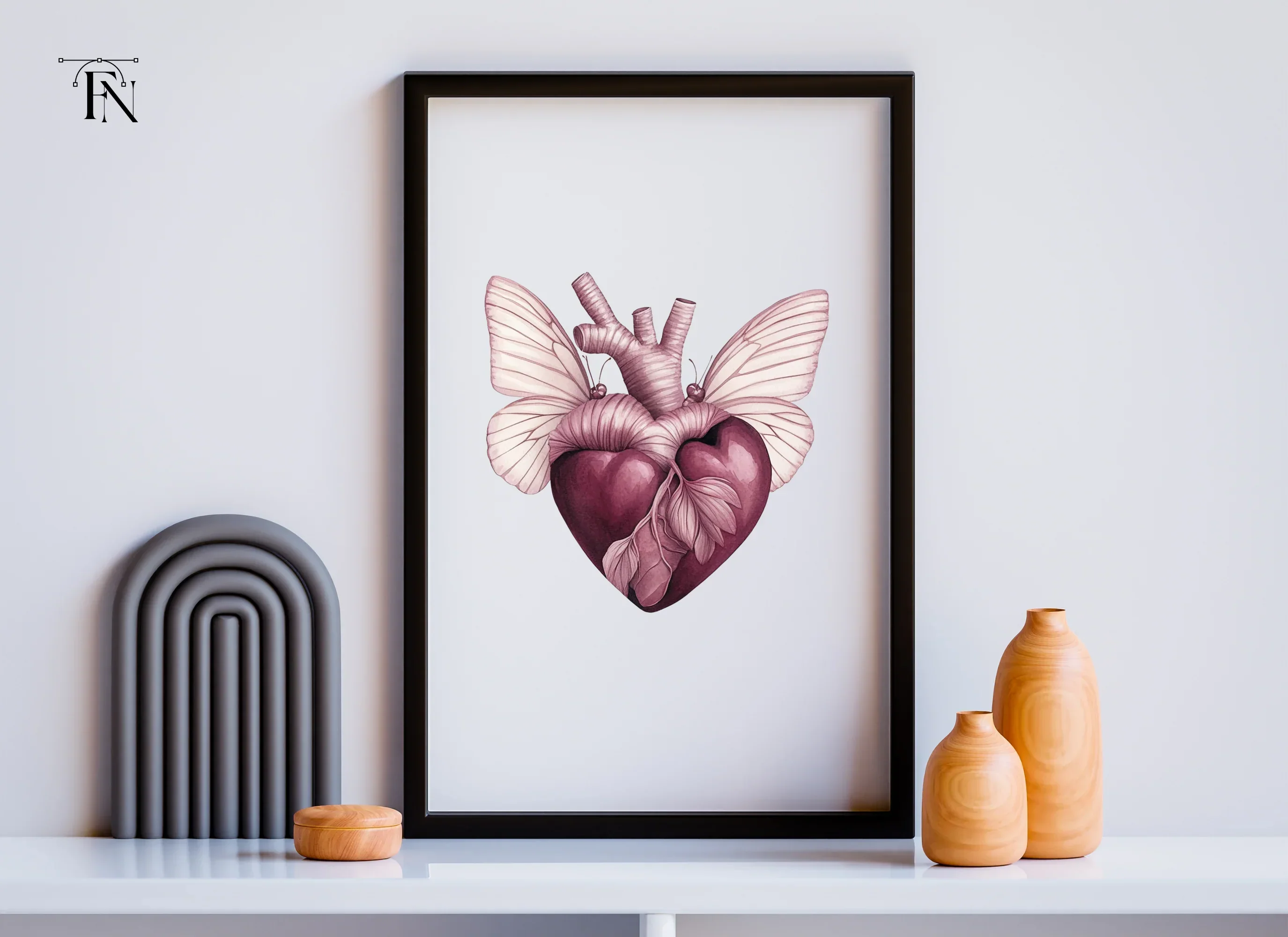 Butterfly Winged Heart Clipart Bundle - Image 3