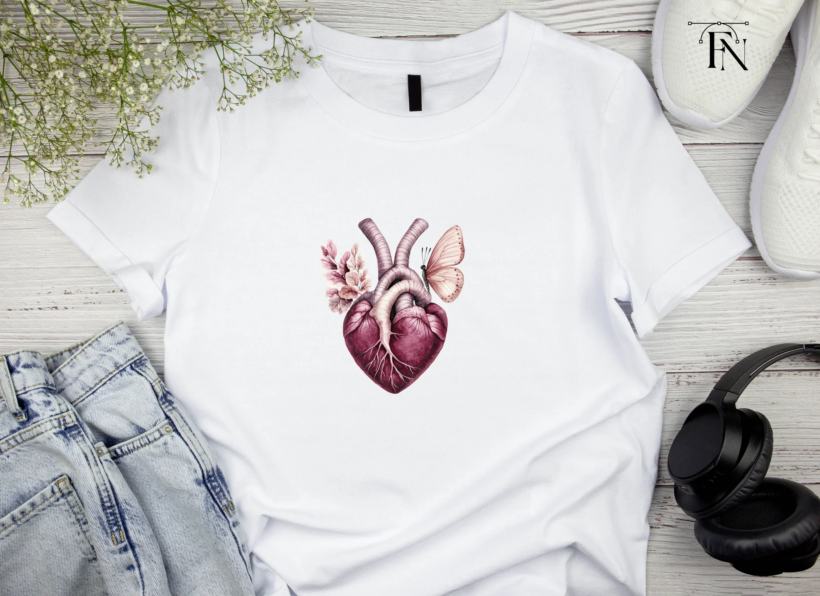 Butterfly Winged Heart Clipart Bundle - Image 4