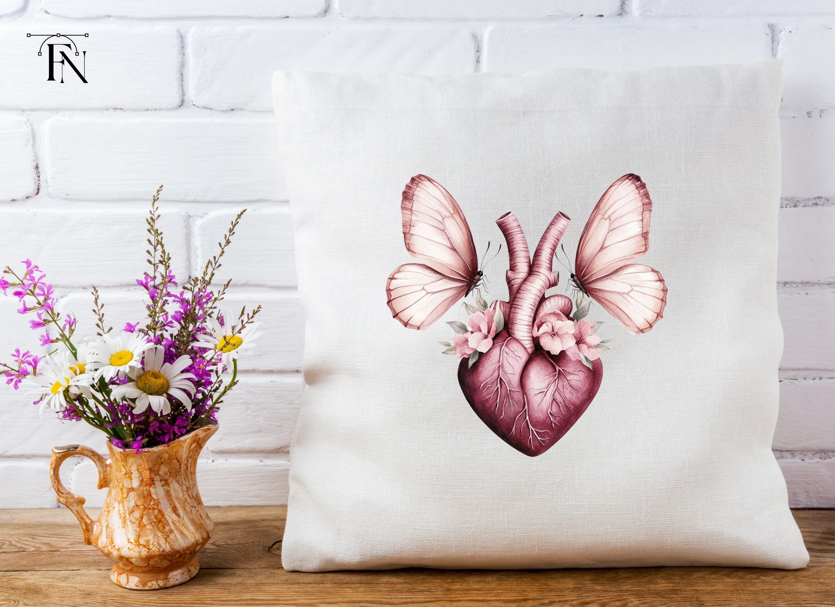 Butterfly Winged Heart Clipart Bundle - Image 6