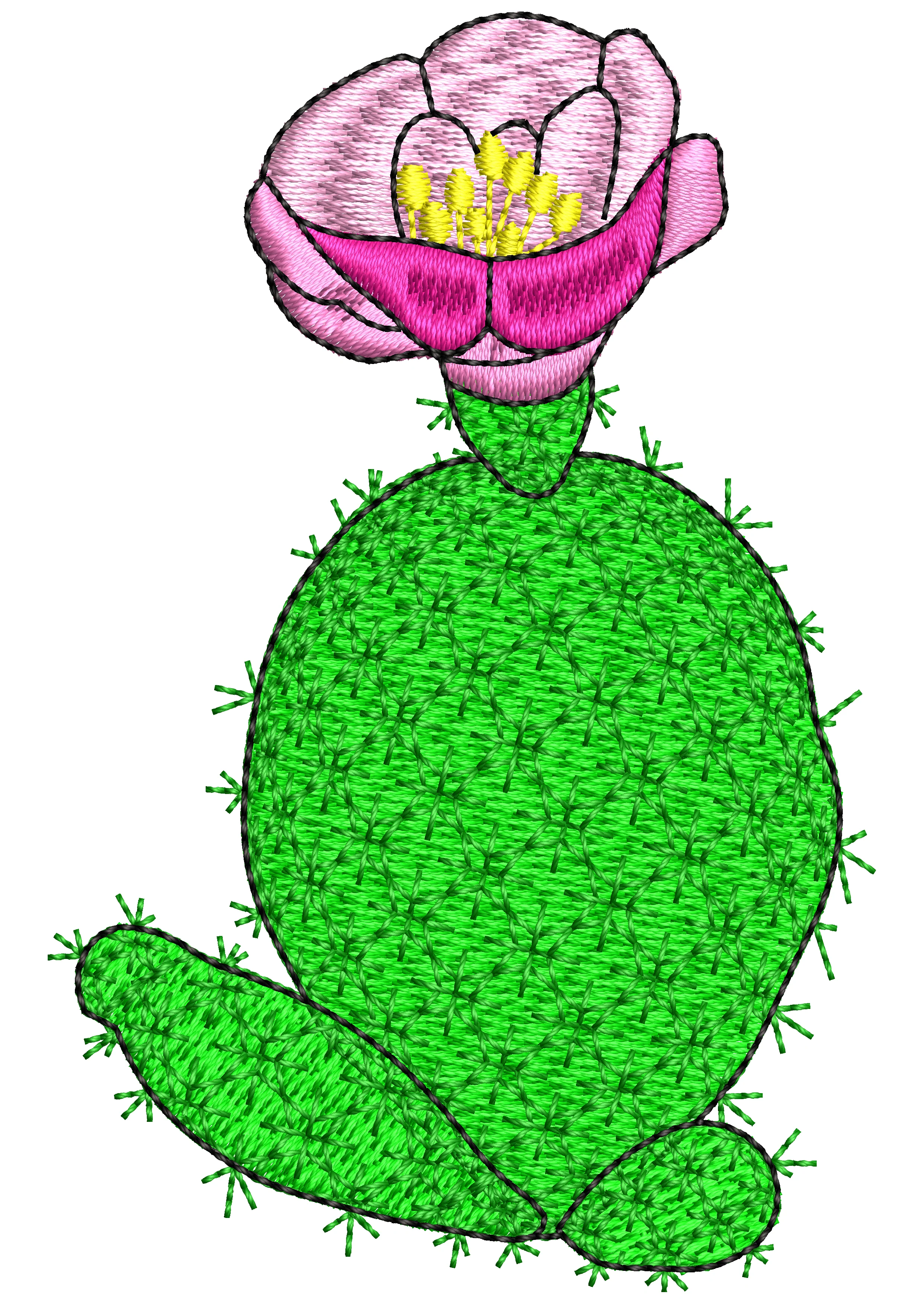 Cactus Embroidery Design