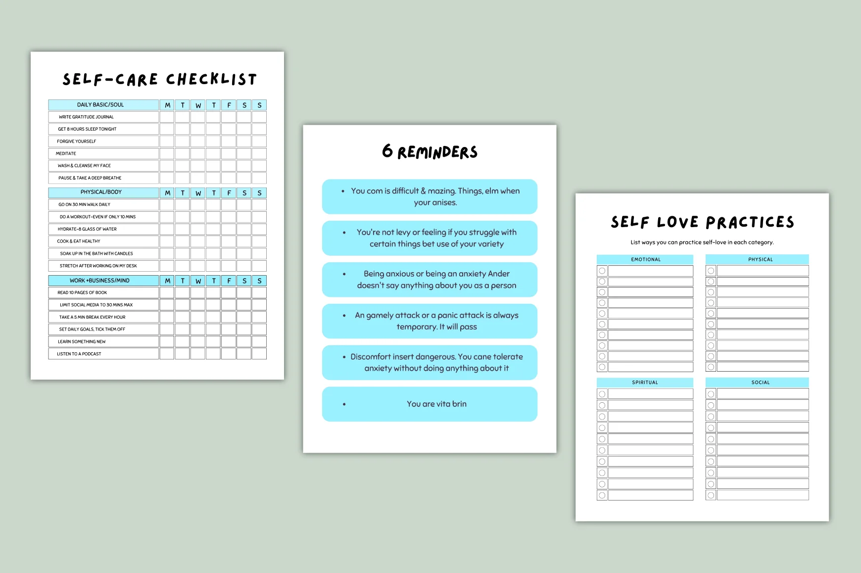 Calm Mind Self Care Journal - Image 3