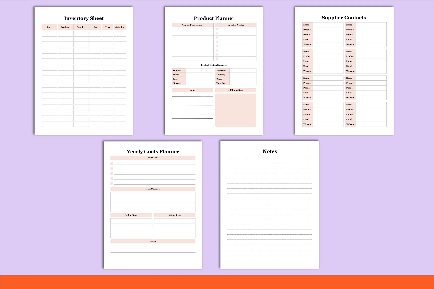 Candle Business Planner Template - Image 4