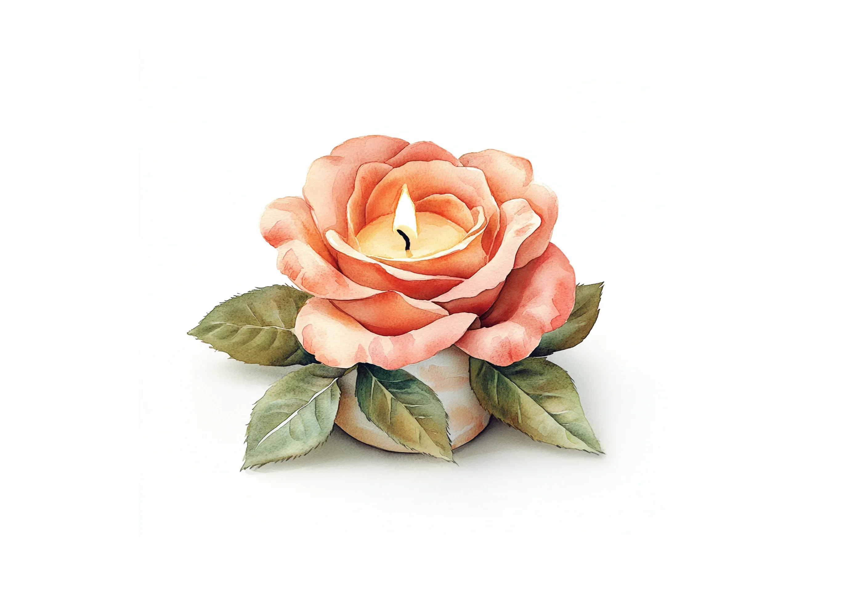 Candle Rose Clipart Bundle - Image 3