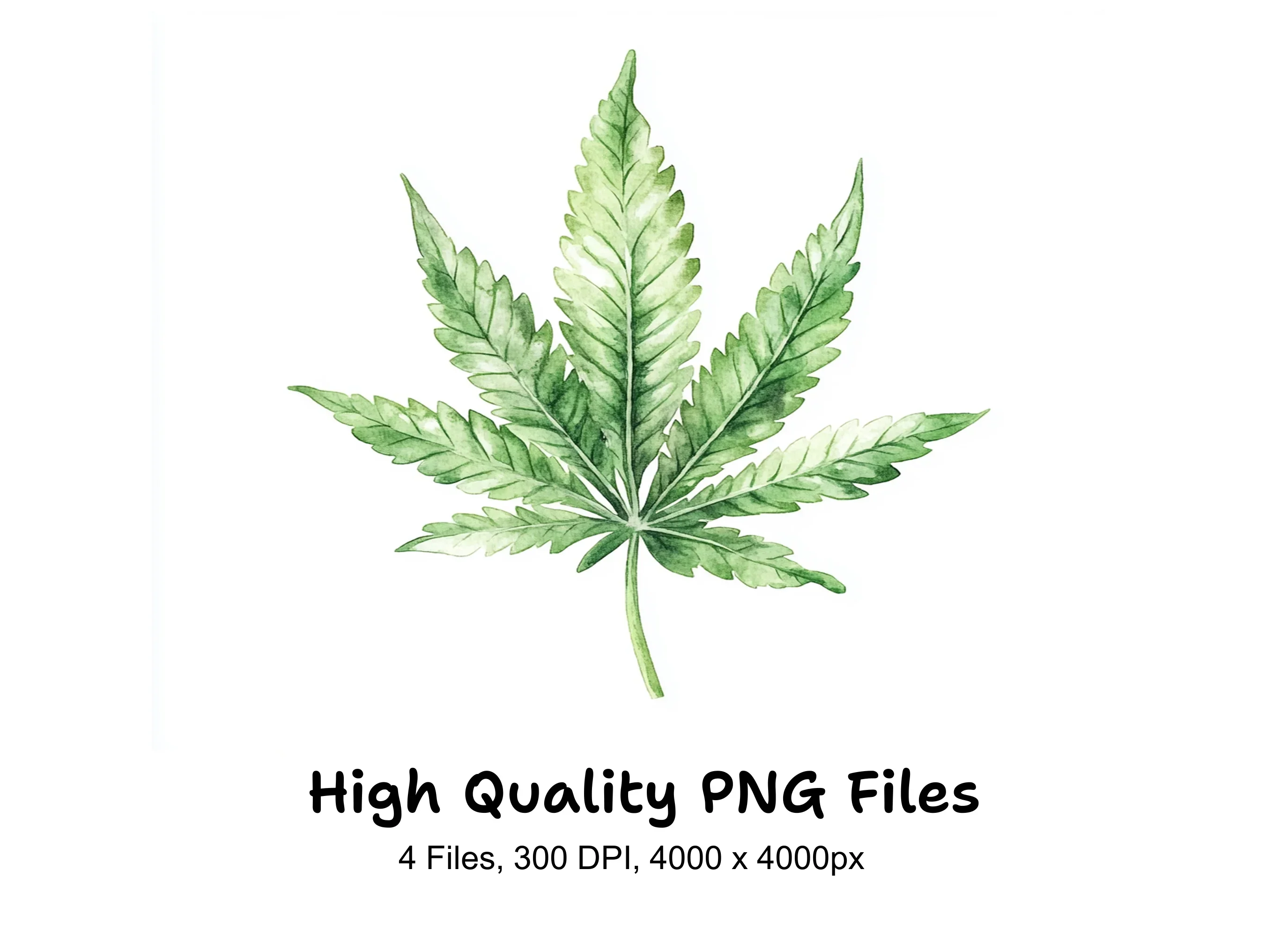 Cannabis Leaves Clipart Bundle