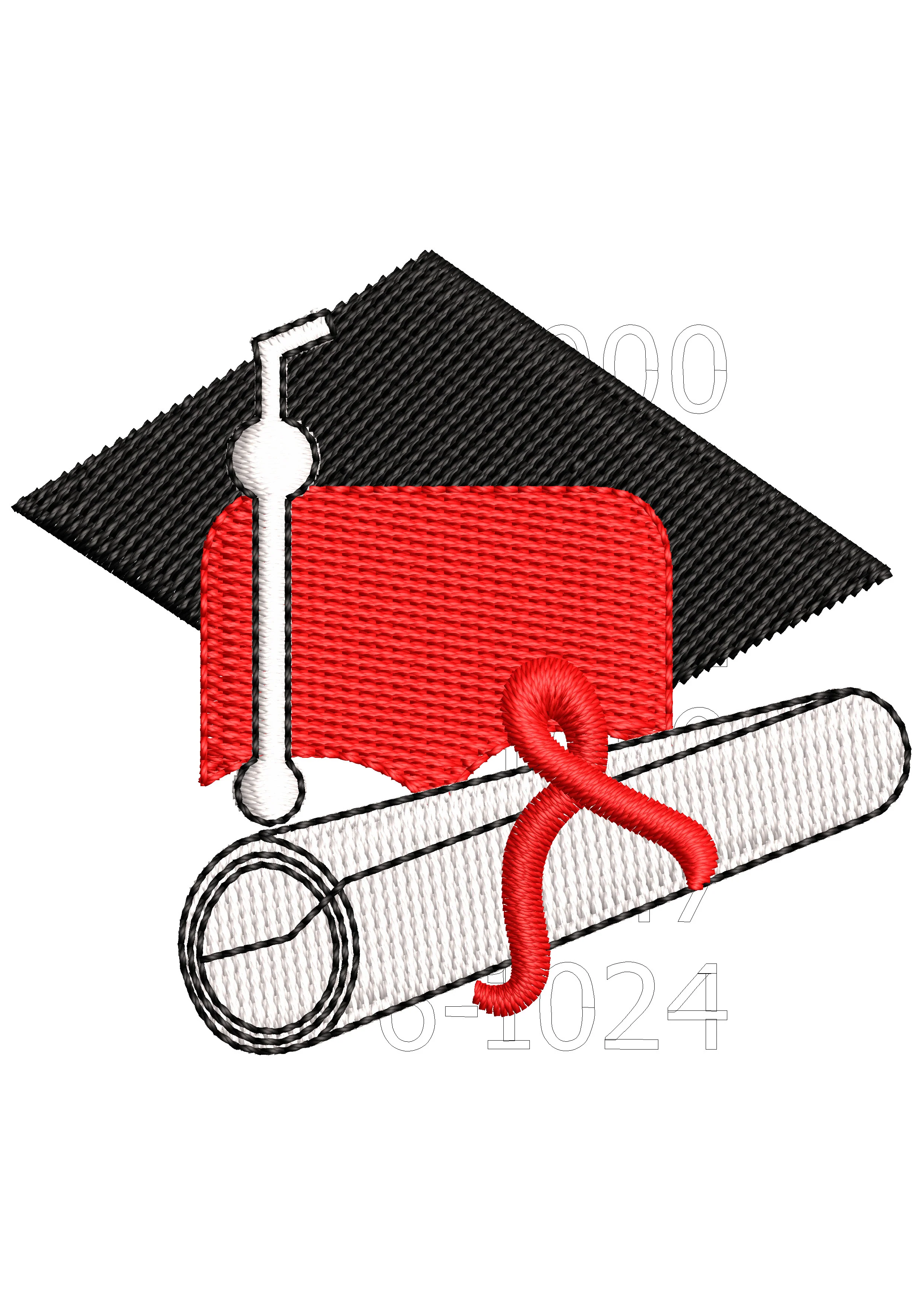 Cap of Success Embroidery Design