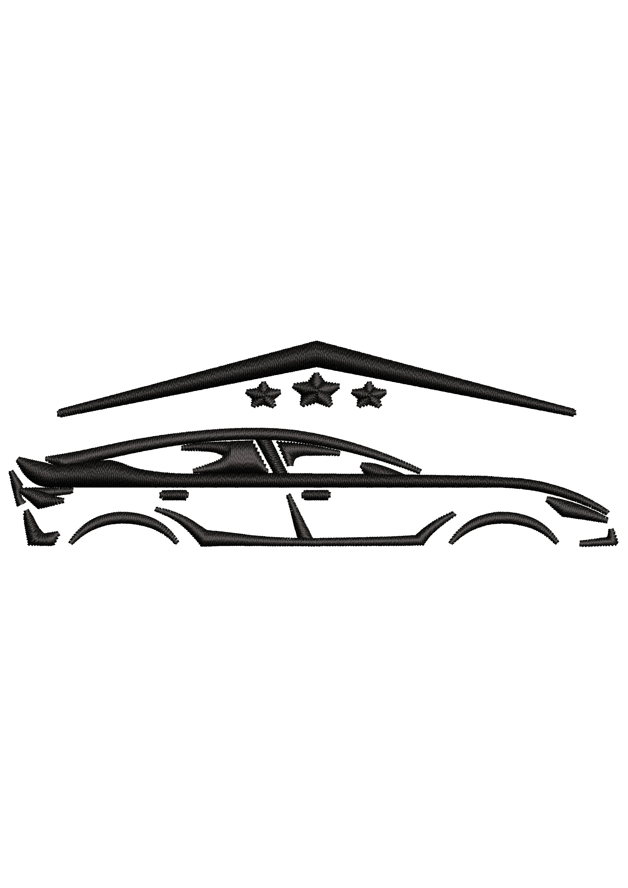 Car House Embroidery Design