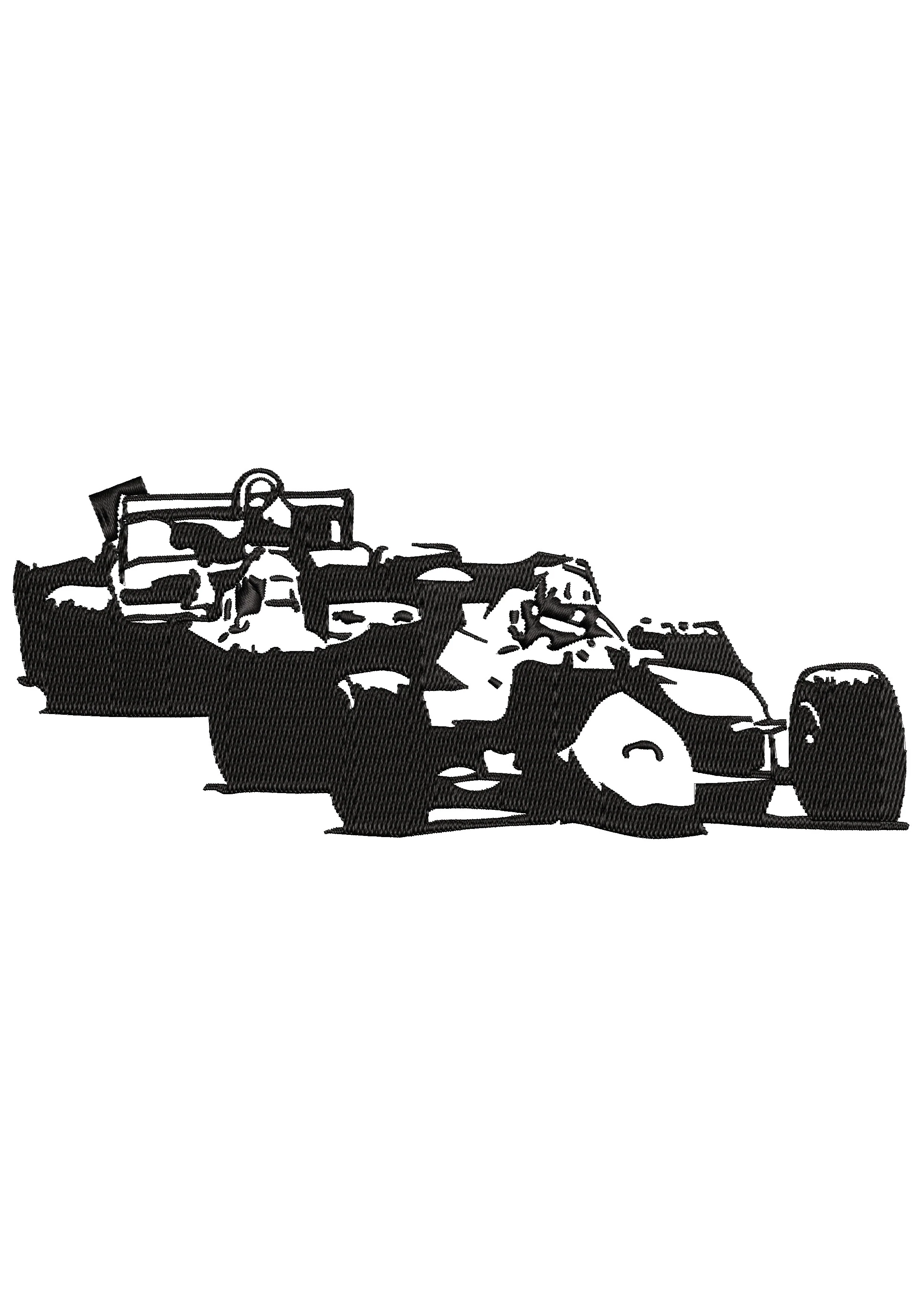 Car Racing Embroidery Design