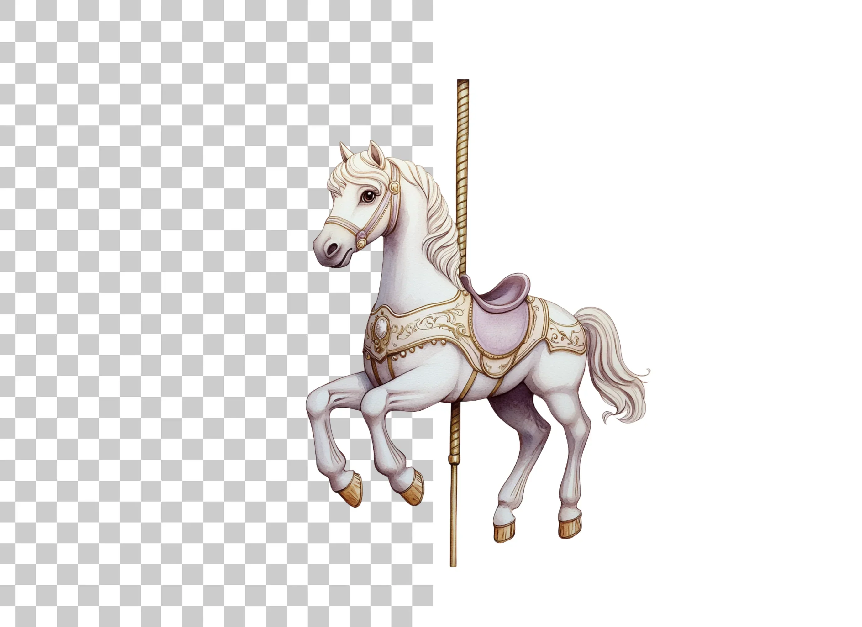 Carousel Horses Clipart Bundle - Image 6