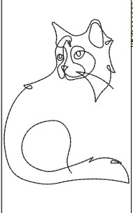 Cat Embroidery Design