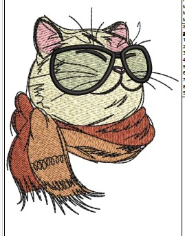 Cat Embroidery Design
