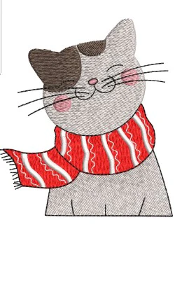 Cat Embroidery Design