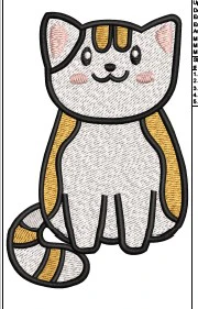Cat Embroidery Design
