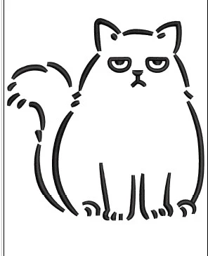Cat Embroidery Design