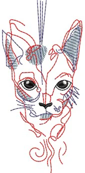 Cat Embroidery Design