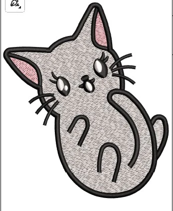 Cat Embroidery Design