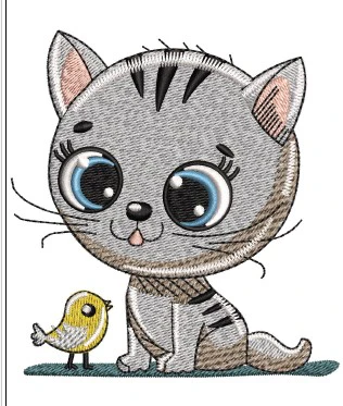 Cat Embroidery Design
