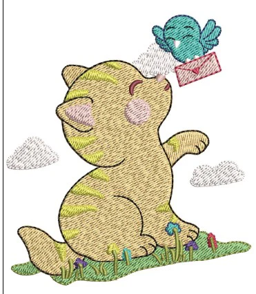 Cat Embroidery Design
