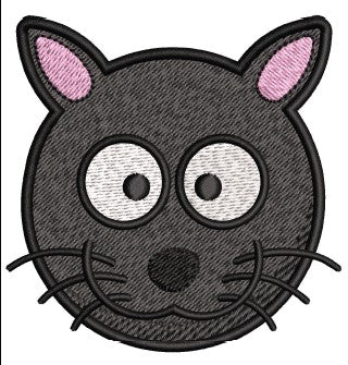 Cat Face Embroidery Design