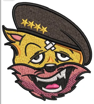 Cat Face Embroidery Design