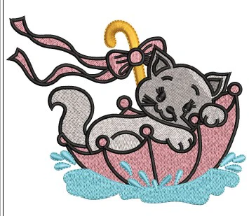 Cat H Embroidery Design