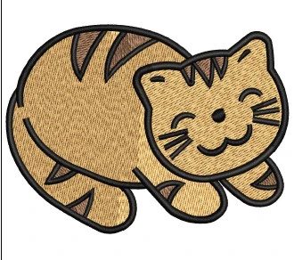 Cat Q Embroidery Design