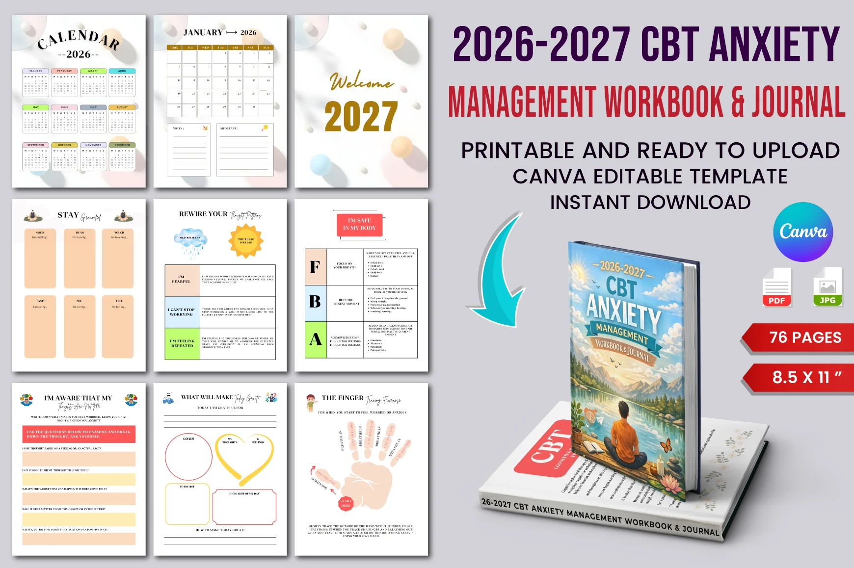 CBT Anxiety Management Book