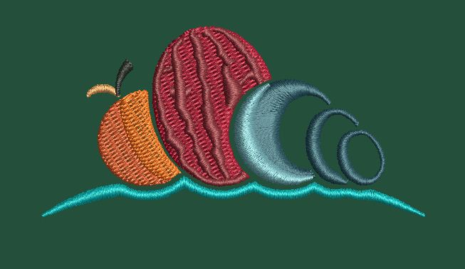 Celestial Fruit Horizon Embroidery Design