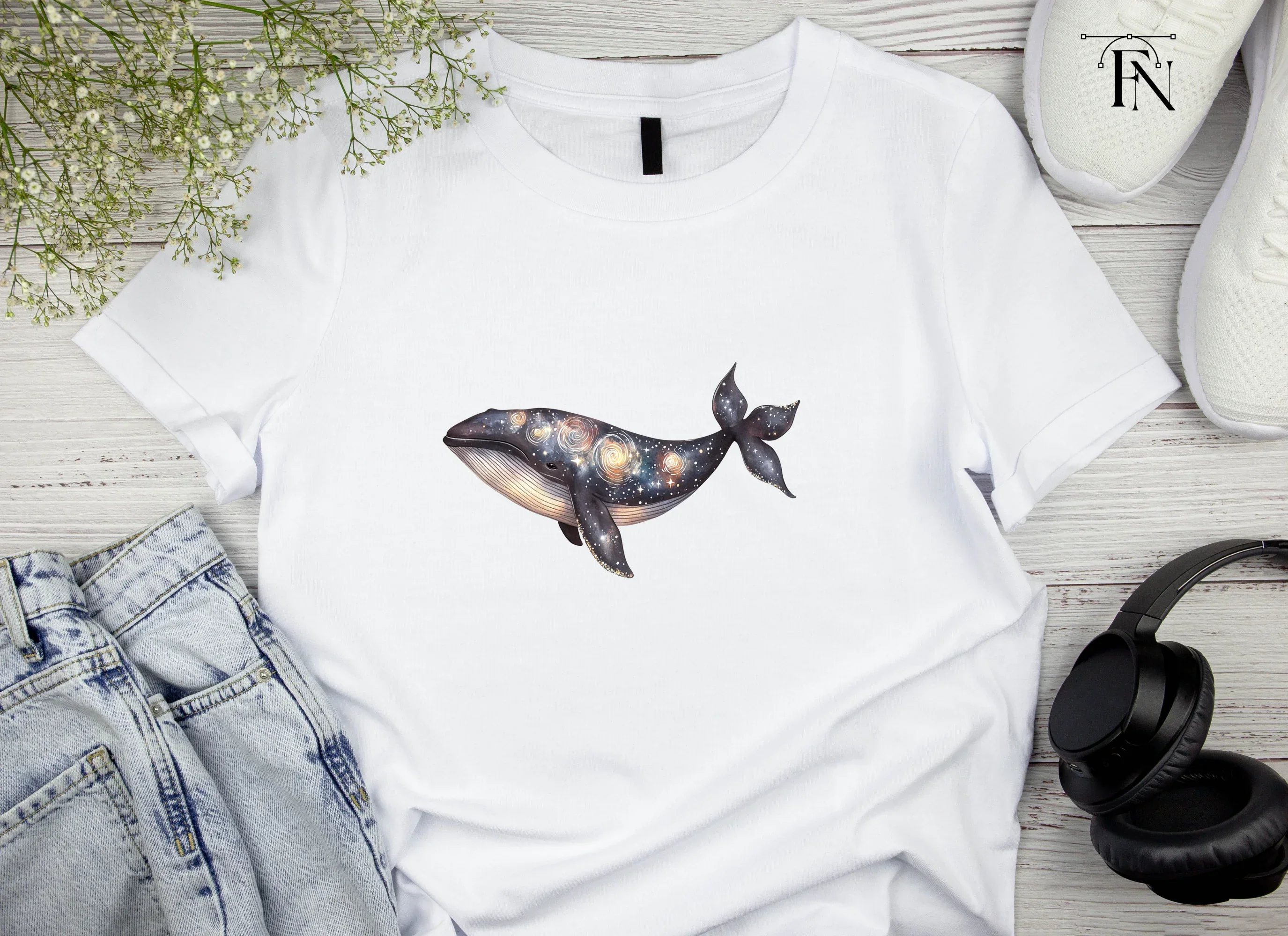 Celestial Whale Clipart Bundle - Image 4