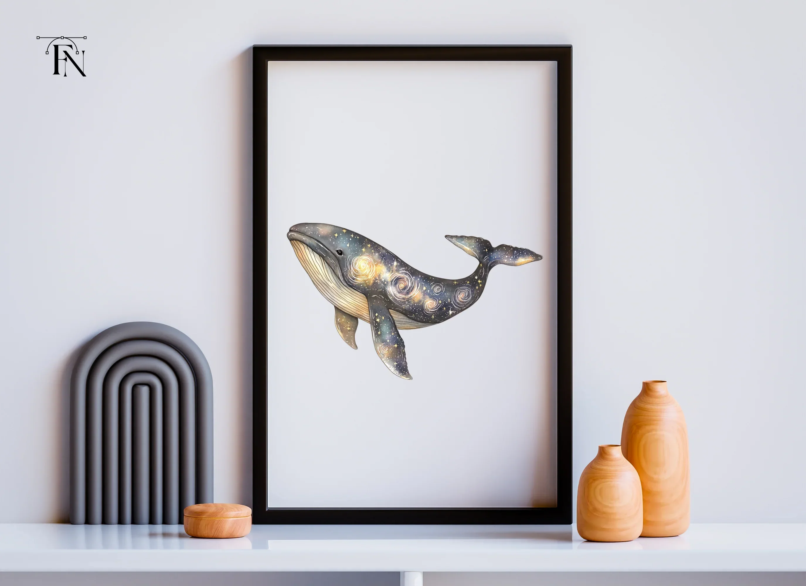 Celestial Whale Clipart Bundle - Image 6
