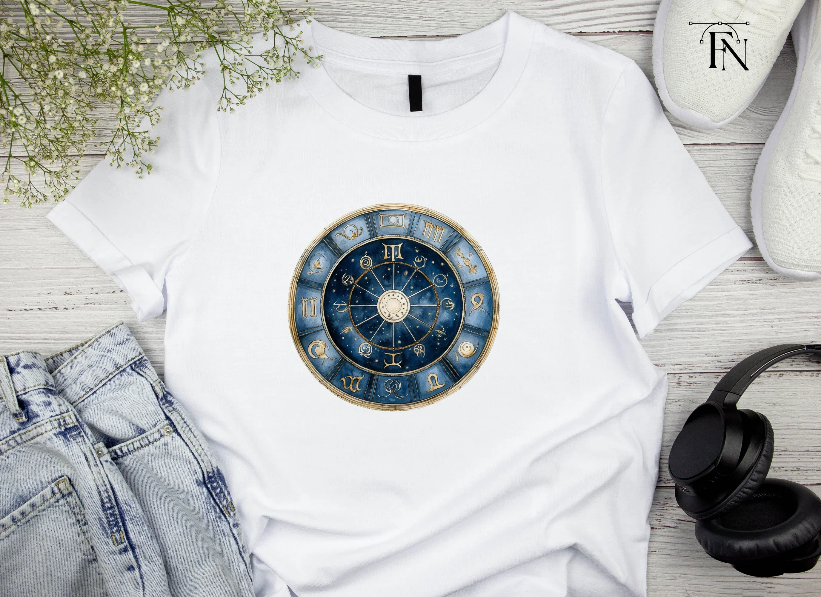 Celestial Zodiac Compass Clipart Bundle - Image 4