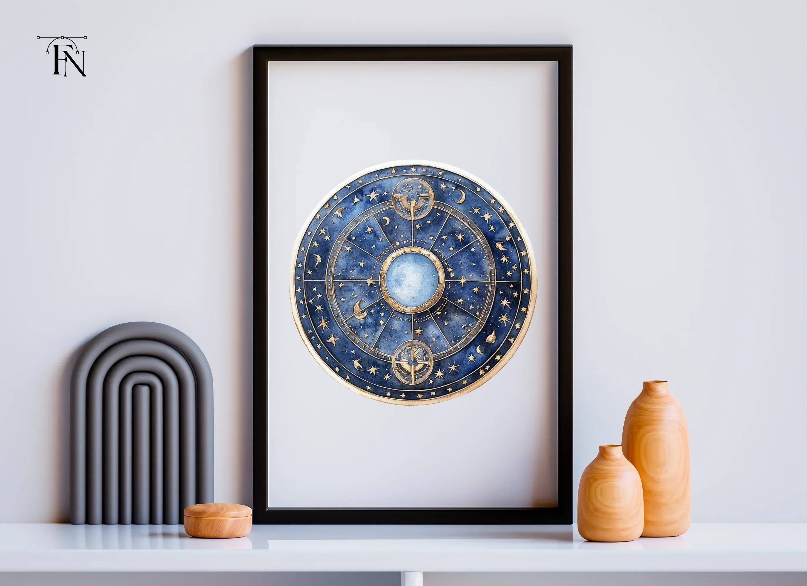 Celestial Zodiac Compass Clipart Bundle - Image 6