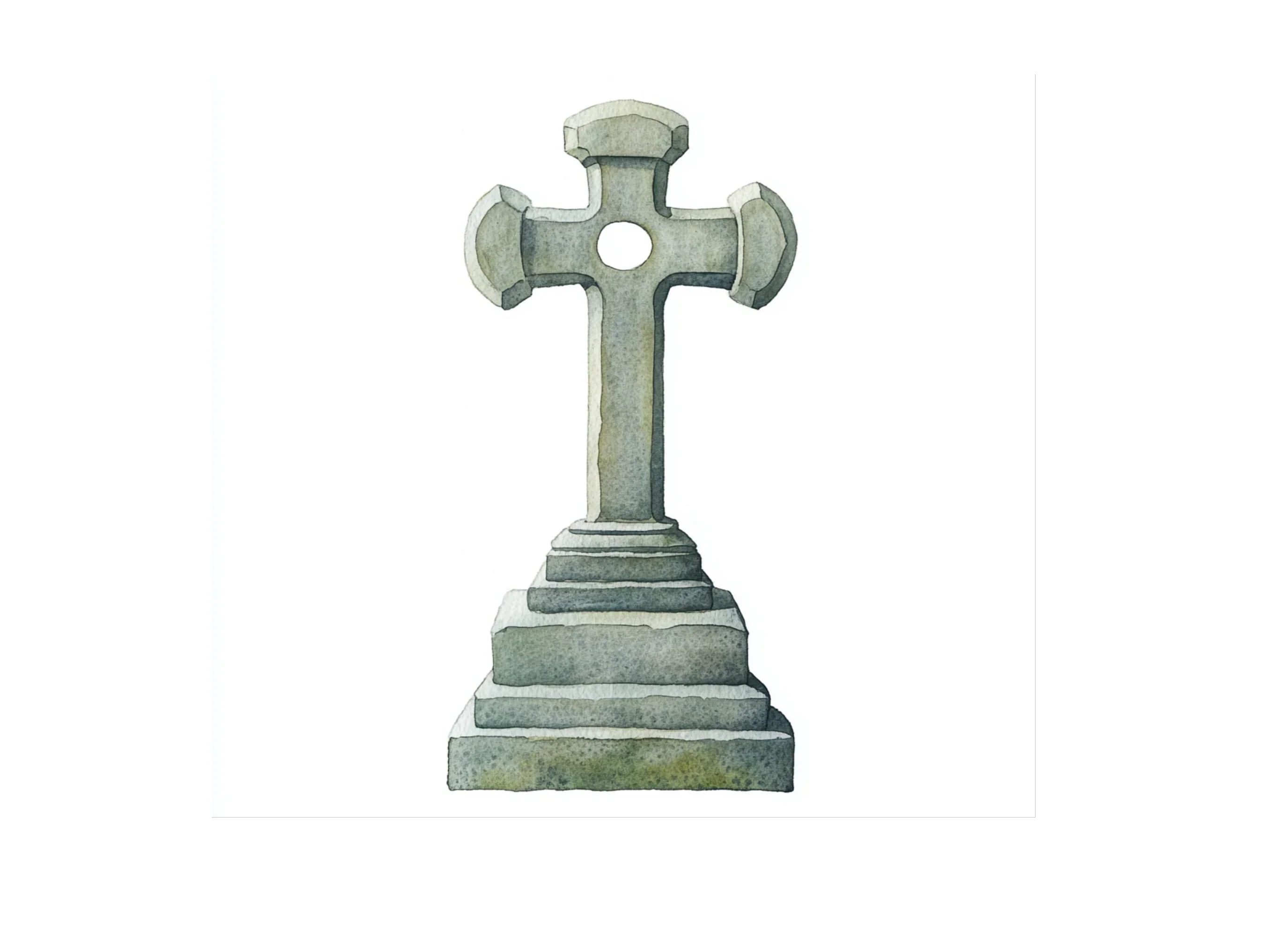 Celtic Cross Gravestone Clipart Bundle - Image 3