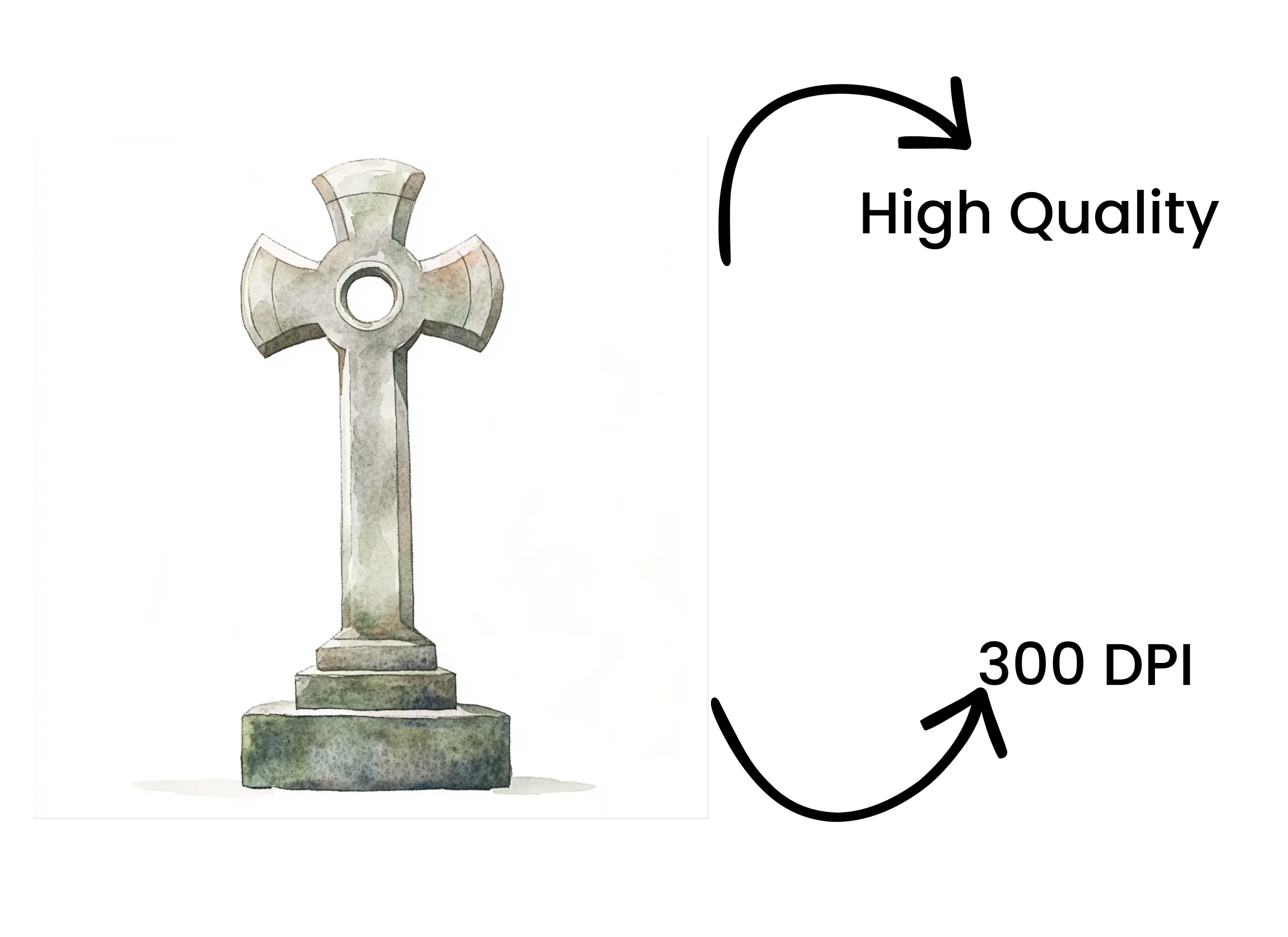 Celtic Cross Gravestone Clipart Bundle - Image 4