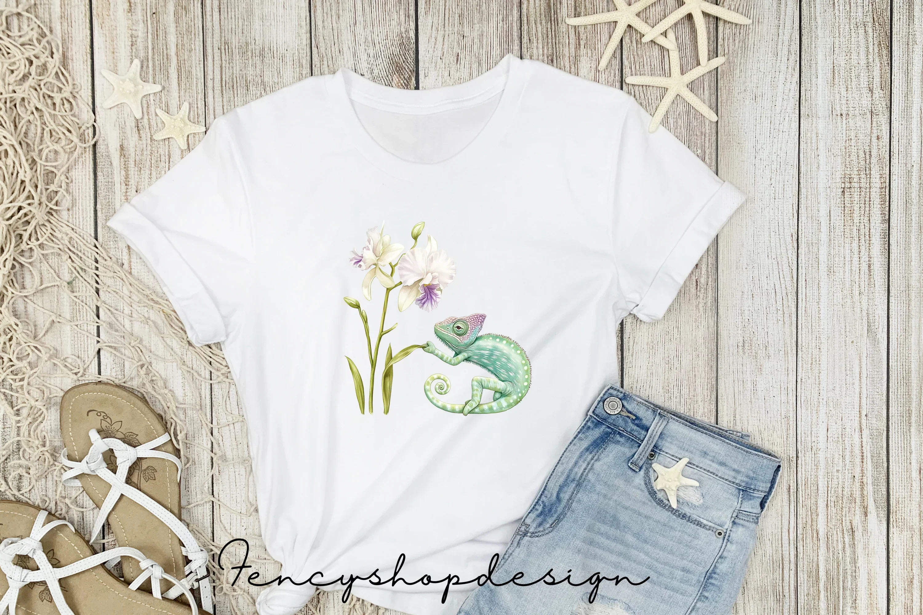 Chameleon Floral Clipart Bundle - Image 4