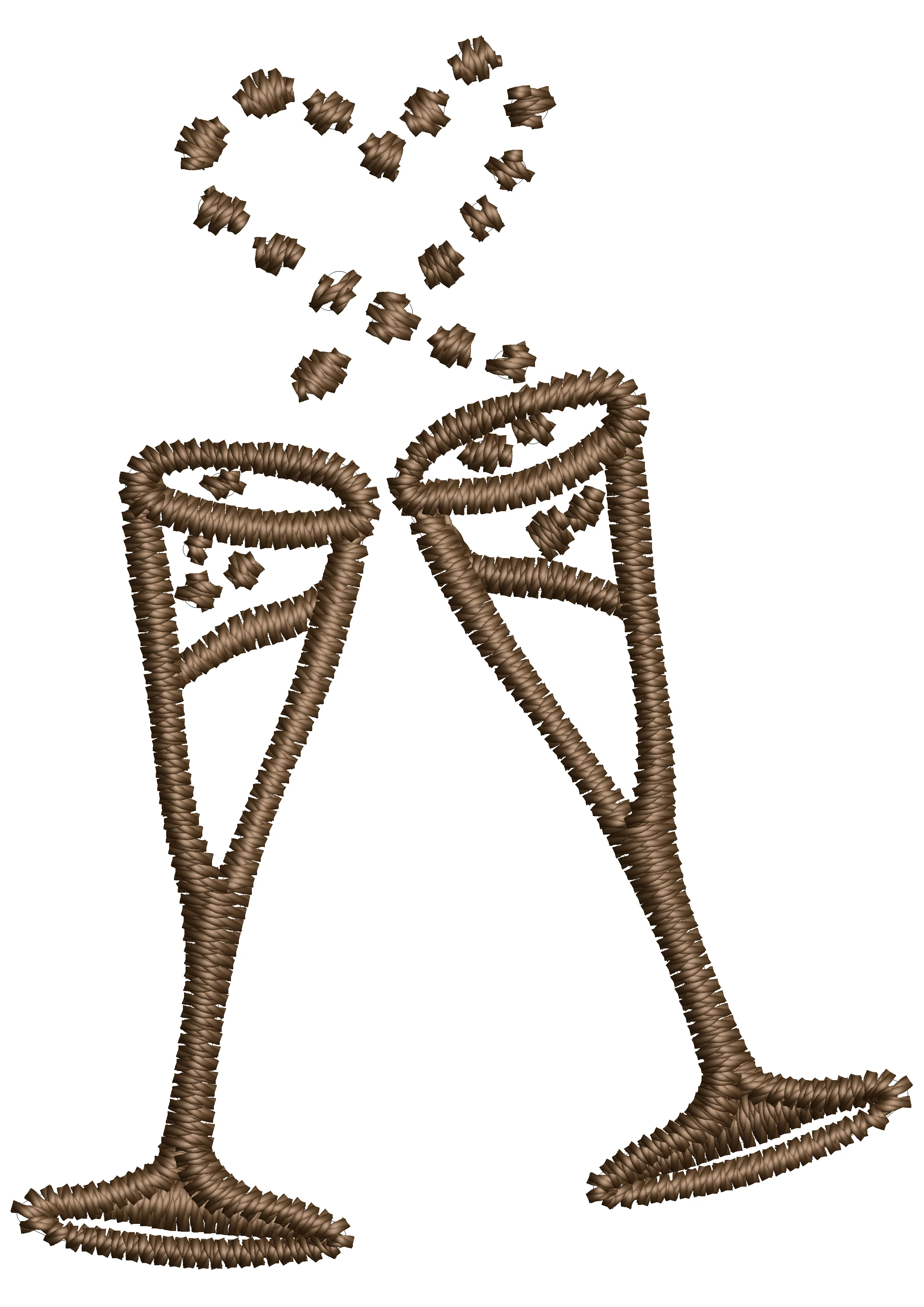 Champagne Lover Embroidery Design