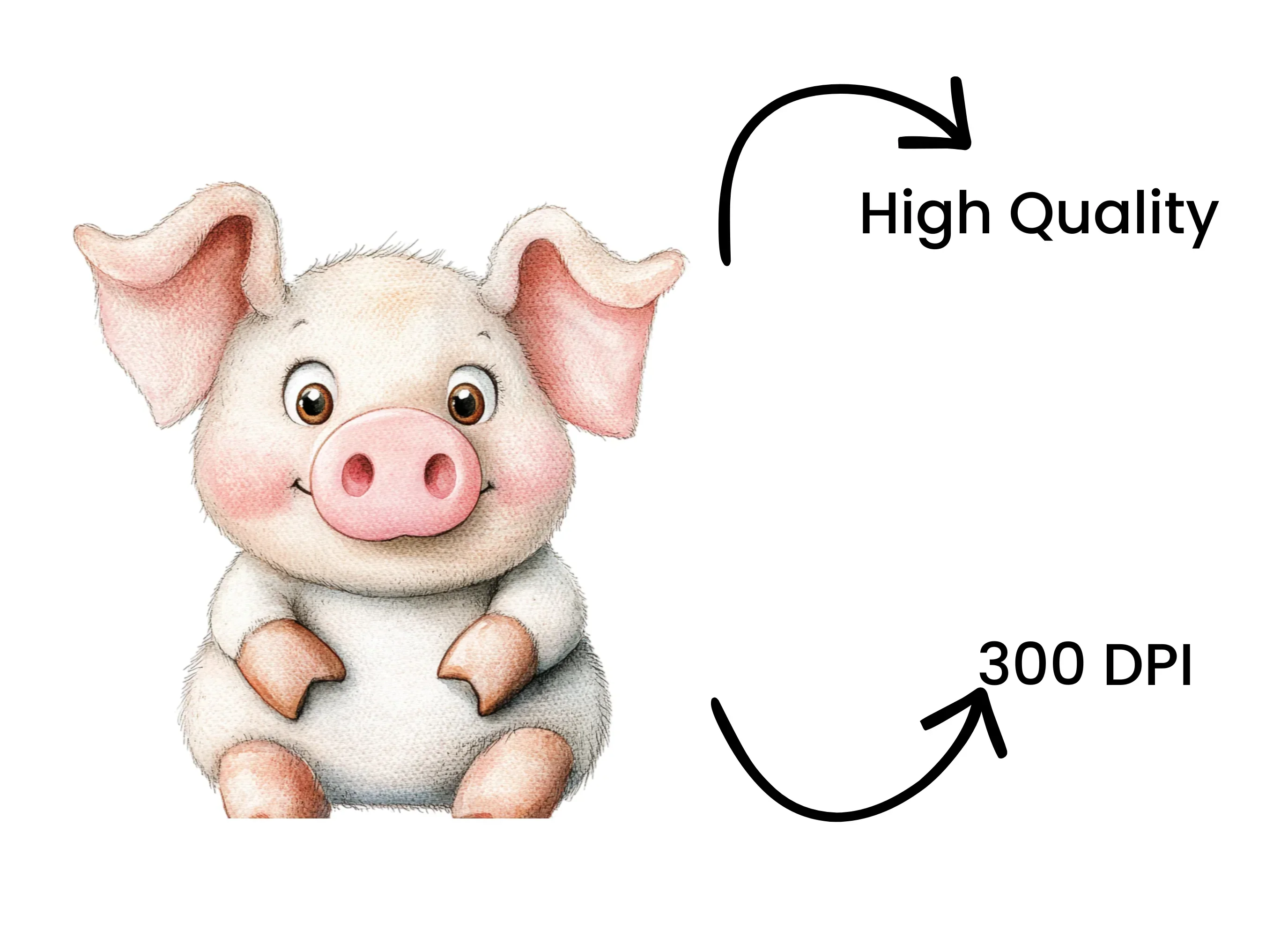 Charming Baby Pig Duo Clipart Bundle - Image 4
