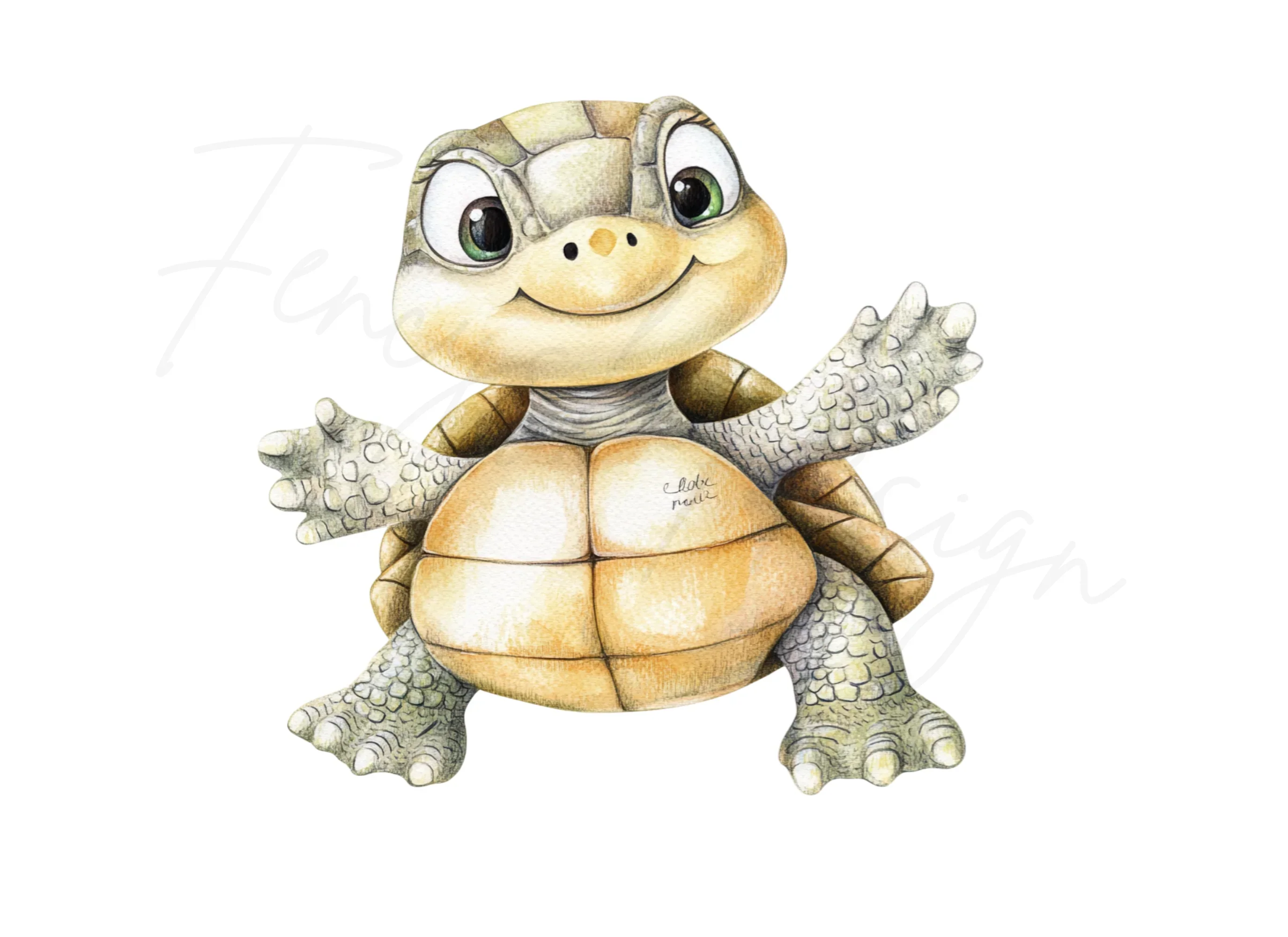 Charming Baby Turtle Clipart Bundle - Image 3