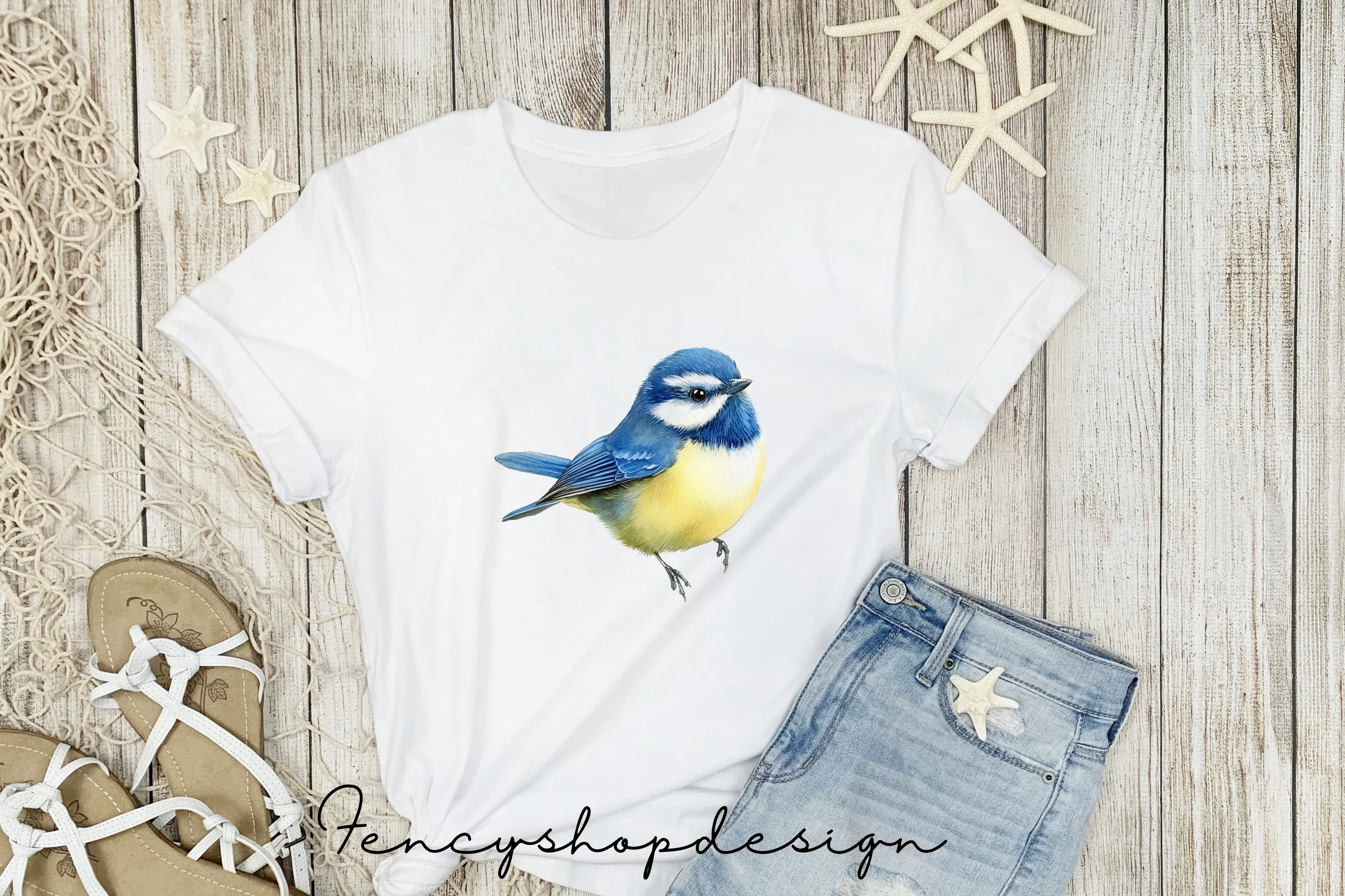 Charming Blue Tit Bird Clipart Bundle - Image 4