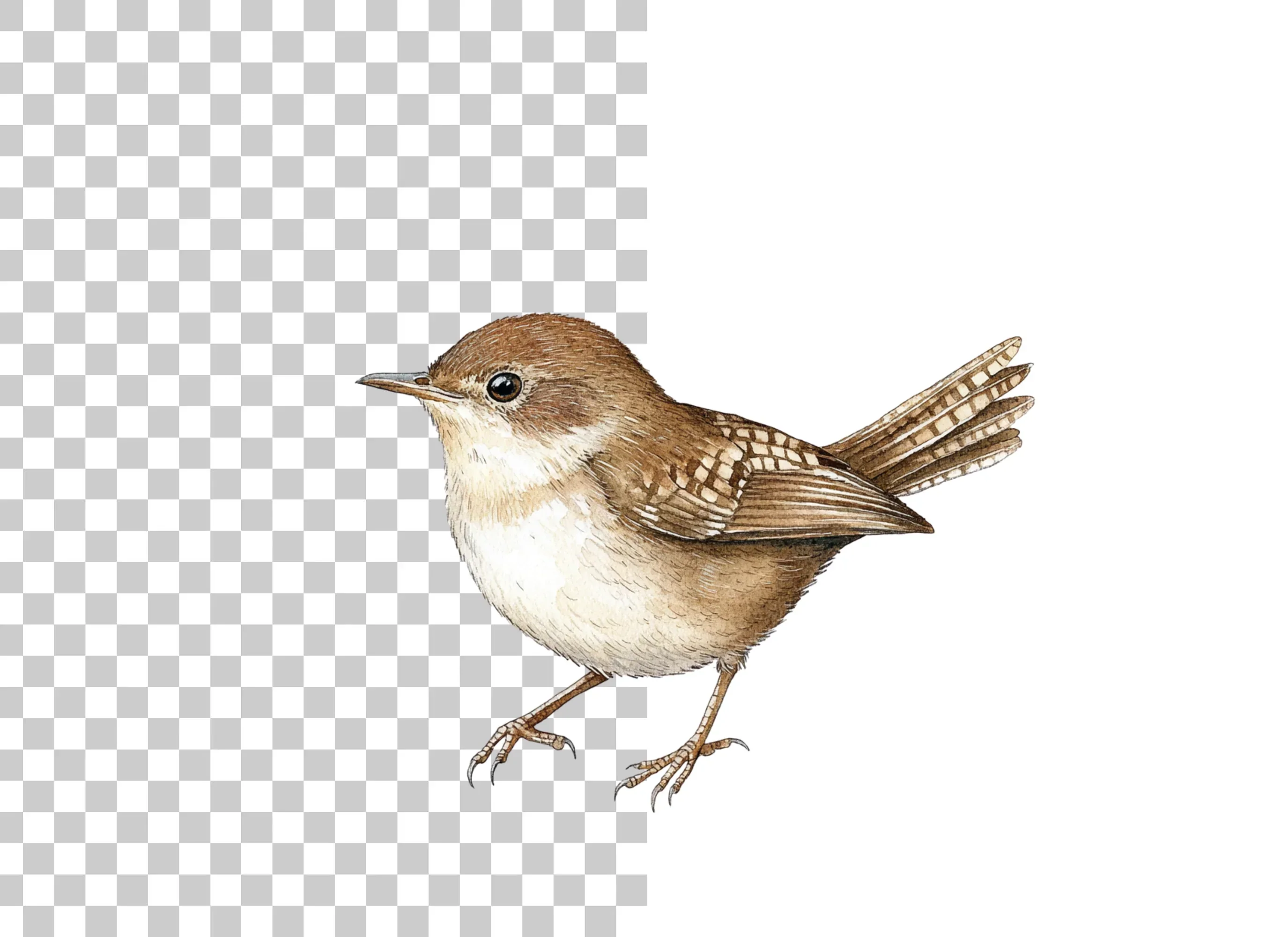 Charming Brown Wren Bird Clipart Bundle - Image 2