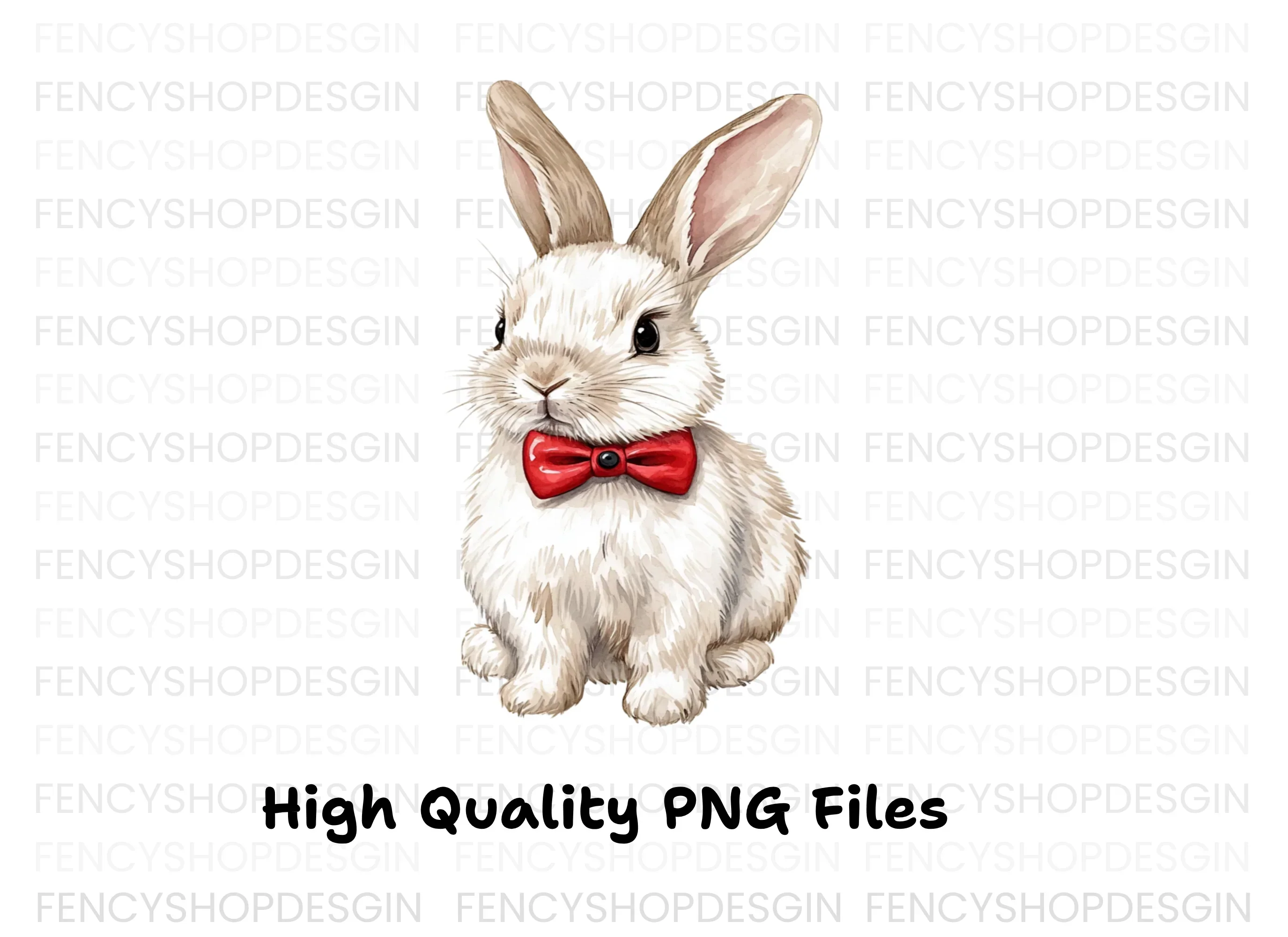 Charming Bunny with Bow Tie Clipart Bundle - Image 2